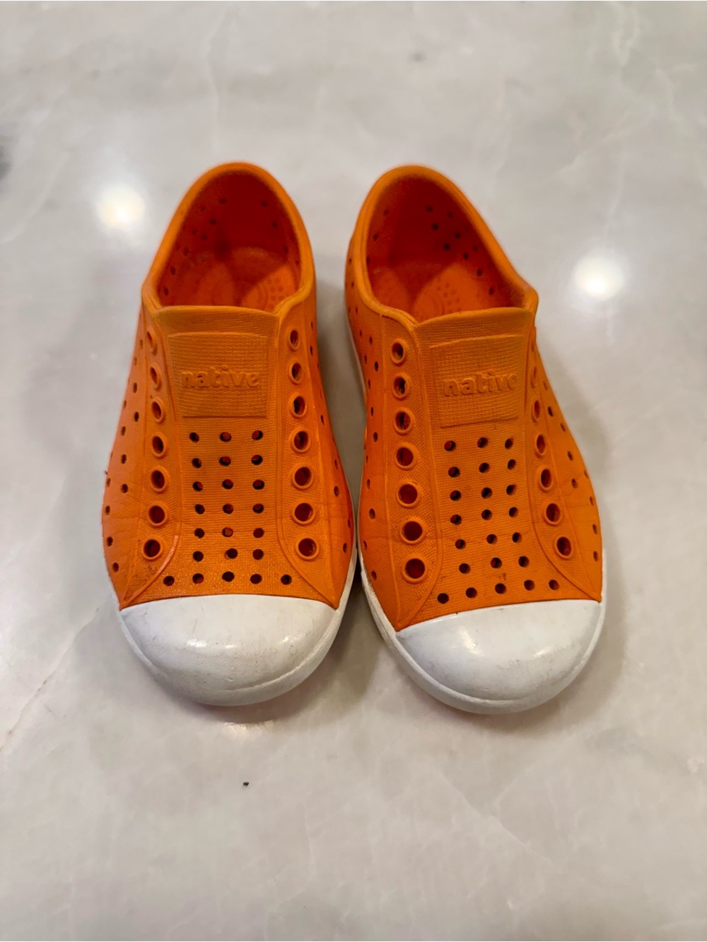 Native Toddler Slip-On Shoes in Orange Size 8